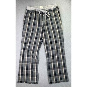 True Grit LA Pajama Pants Mens Size M Plaid Flannel PJs Loungewear Drawstring‎